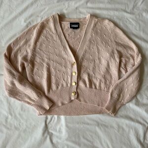 Designers Originals Blush Pink V-Neck Button Cardigan
